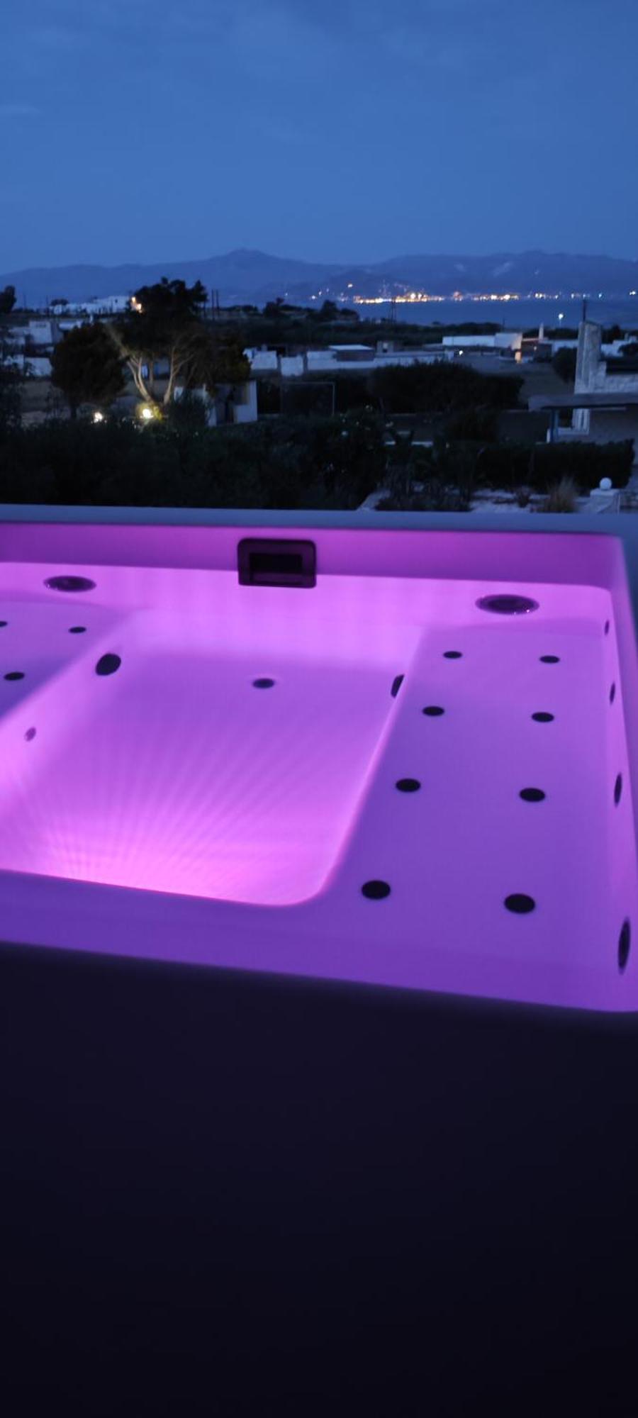 Island Magic - Seaview Villa With Jacuzzi Pool Ambelas Exteriör bild