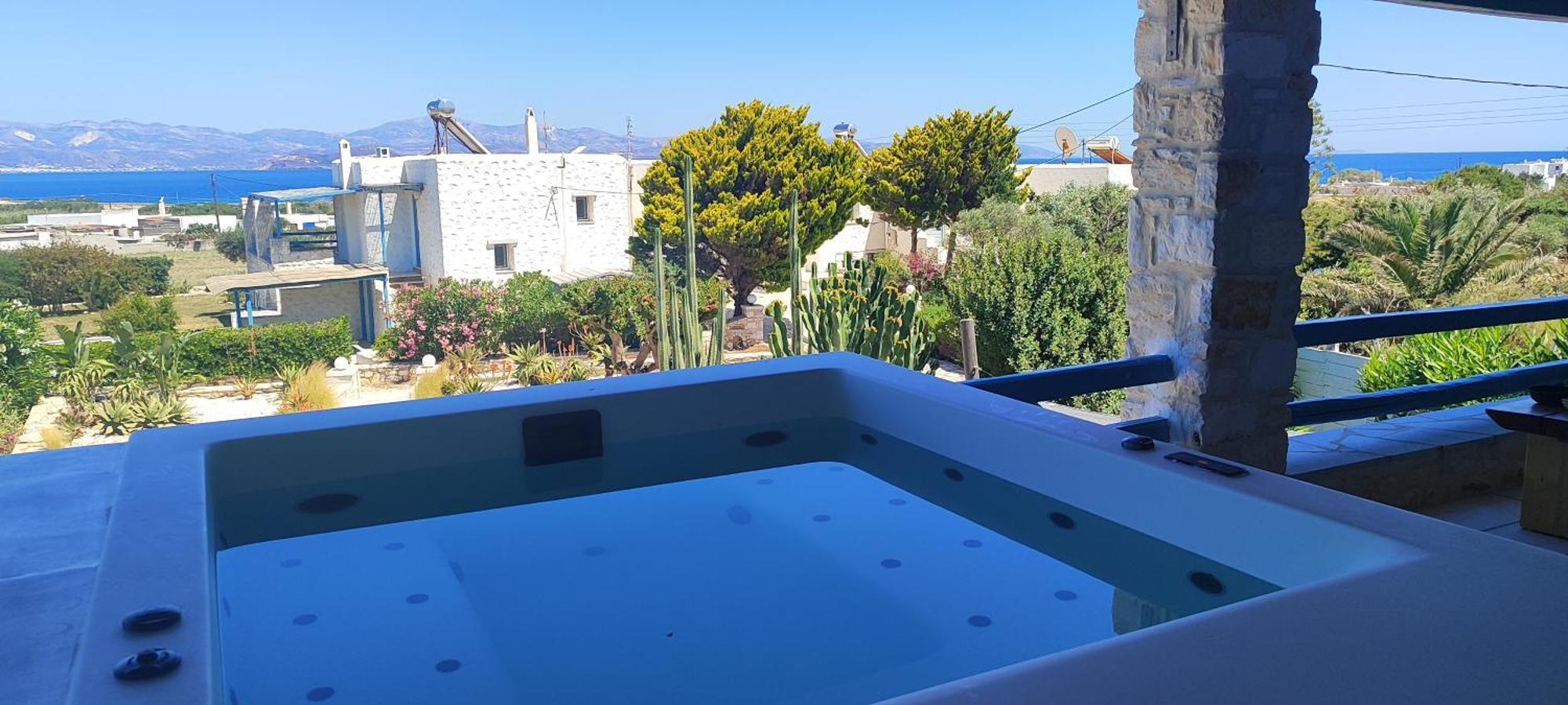 Island Magic - Seaview Villa With Jacuzzi Pool Ambelas Exteriör bild